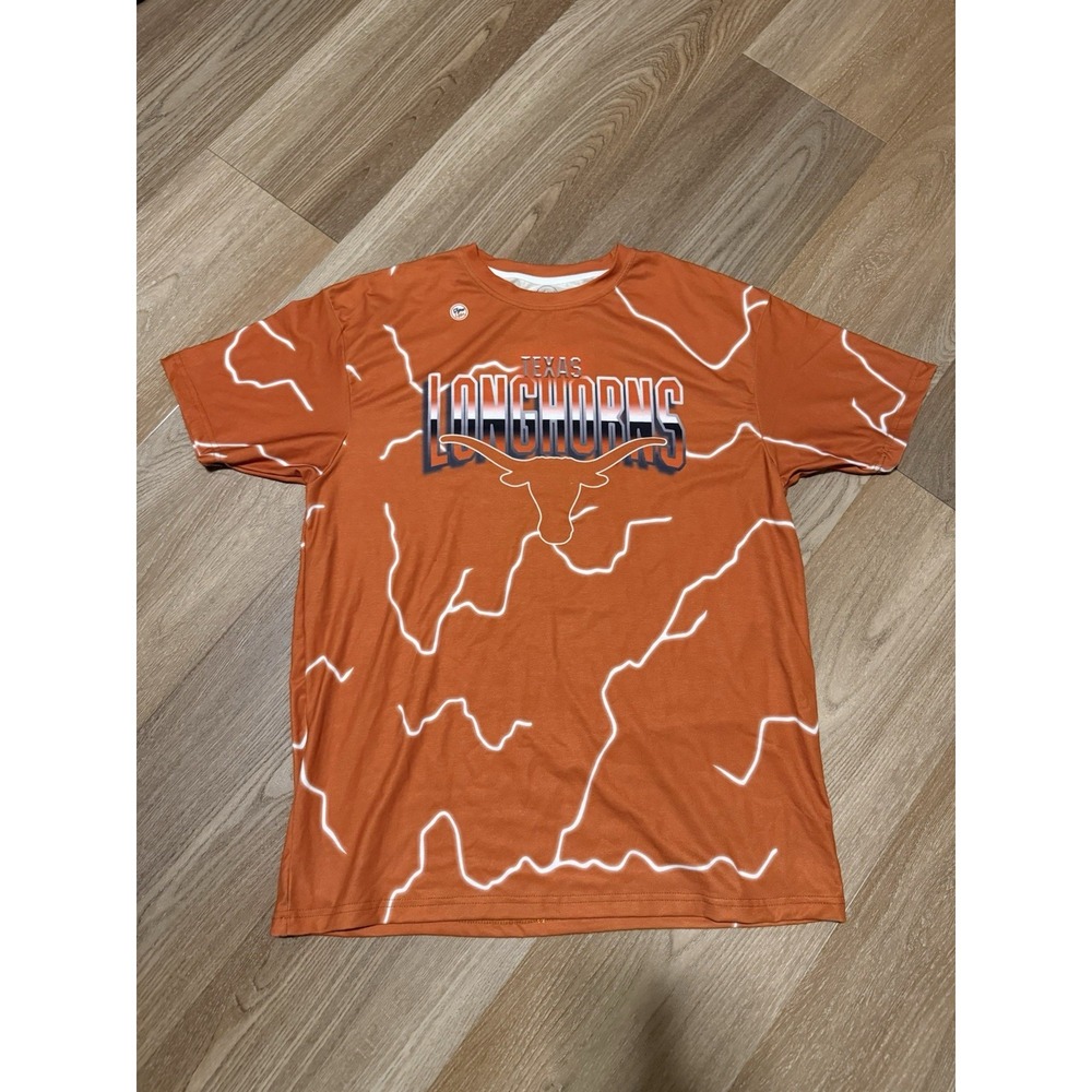 Dyme Lyfe T Shirt Mens Large Orange Texas Longhorns Lightning Short Sleeve